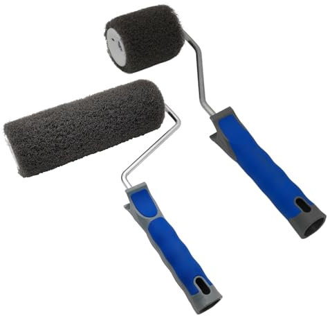 DEWEPRO Beschichtungsroller Set in den Breiten 230mm und 80mm für Spachtelmasse - Rollspachtel - Spezial-Roller für pastöse Spachtelmassen