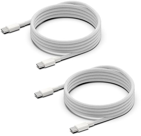 hafiuege 60W 3m Ladekabel, USB C zu USB C Schnellladekabel, Kabel Geflochtenes für iPhone 15/15 Pro/15 Plus/15 Pro Max, iPad Mini 6/ Pro 2021, MacBook Pro 2020, Samsung Galaxy S23,Switch(2er Pack)