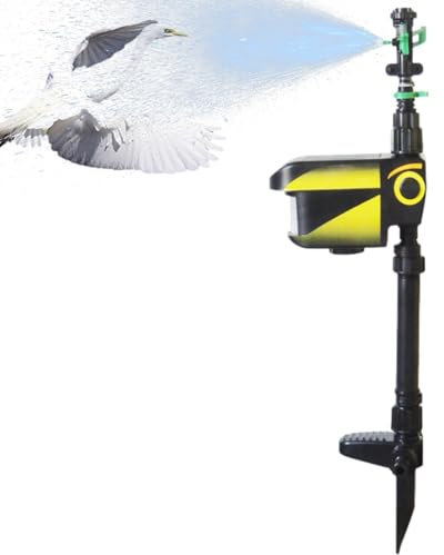 Sprinkler für Tiere durch Bewegung – Gartensprinkler mit Bewegungsmelder | Wasser bis 120 Grad für Hof, Bauernhof, Outdoor, Tiersicherheit, Schutz vor Eindringlingen, energiesparend