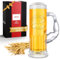glastal Vatertagsgeschenk für Papa 580ml Biergläser PaPa Geschenke XL Bierglas Weingläser mit Henkel Trinkgläser Wassergläser Geschenke für Bester Papa Männer zum Geburtstag Vatertag Jubiläum Ostern