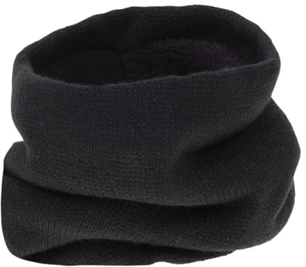 Isotoner Tour de cou mixte enfant chaud, doublé imitation fourrure noir