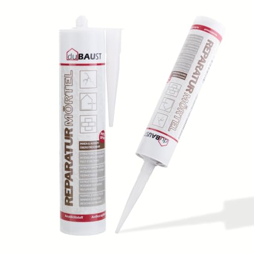 dubaust REP24 Reparaturmörtel Fugenmörtel Express Zement Mörtel Innen Aussen 310ml Kartusche Zementgrau (48)