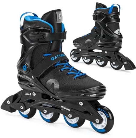 ATTABO Patines en línea ciclón talla 45 EU patines en línea para hombre con ruedas PU 82A capa semi-dura TPR freno patines de ruedas en línea para interior al aire libre deporte