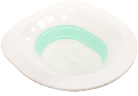 POPETPOP Bidet Pieghevole Per Bagno Bacinella Per Pulizia E Assistenza Design Compatto Per Toilette Standard Adatto Donne Incinte Anziani E Cure Post-operatorie Bianco-verde