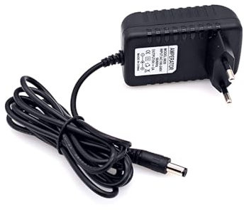 JZK 6V 2A Cargador con Cable de Carga, 5.5mm x 2.5mm Conector DC, Compatible con Conectores 5.5 mm x 2.1 mm, AC Adaptador Repuesto, Fuente de alimentación 12W