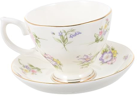 ZUNOXAZ Tazza da in Porcellana Ossea con Piattino e Vassoio Tazza da Latte e Bevande Design e e Ufficio