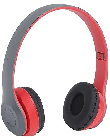 Acouto P47 BT Kopfhörer -Geräuschreduktion Falten -Headset für Sportliebhaber Frauen Männer Gedächtnis 32GB Up Dateien Musik Musik MP3 Große 400 mAh Lithium (Rot)