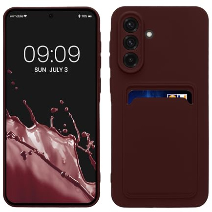 kwmobile Handyhülle für Samsung Galaxy A56 5G Hülle mit Kartenfach - TPU Case - Kabelloses Laden - Schutzhülle Cover in Tawny Red