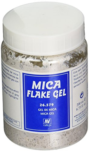 Peinture de maquette texturée Vallejo 200 ml - Choix de textures varié Mica Flake Gel