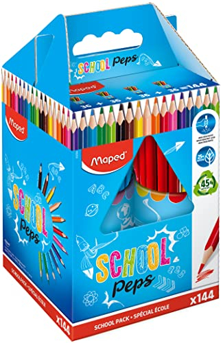 Maped 832004 Dreikant-Buntstift COLOR'PEPS, 144er Schulpaket