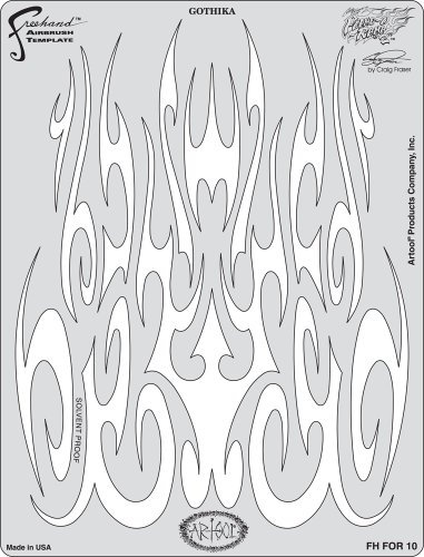 Artool - Airbrush Schablone - Flame-O-Rama - Gothika