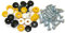 All Trade Direct 18 Pk Caps & Screws Car Number Plate Fixing Fitting Kit