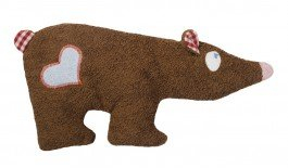 Efie Kirschkern-Bio-Wärmekissen Braunbär – 100% Bio-Baumwolle (kbA) | traditionell mit Kirschkernen gefüllt | handgefertigt in Deutschland | natürliches Wärme- & Kältekissen