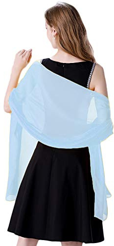 olyrjie Weicher Chiffon-Schal für Kleider, Damen-Accessoires | Chiffon-Schal, durchsichtige Schals und Wickeltücher für Damen, Kleider, Schulterbedeckung, formelle Accessoires, seidige
