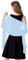 olyrjie Weicher Chiffon-Schal für Kleider, Damen-Accessoires, hellblau, One size