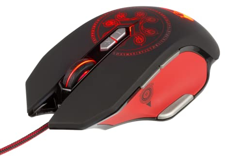 Konix Drakkar Souris Gaming Filaire Heimdall pour PC - 9 Boutons - Résolution 4 000 DPI - Câble 1,7 m - Rétroéclairage 5 Couleurs