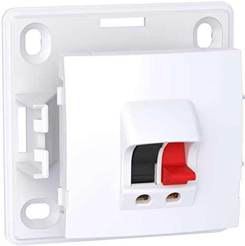 Schneider Electric - Alréa - prise haut-parleur 1 sortie - blanc RAL9003-2 bornes à ressorts - ALB61387P