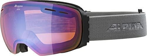 ALPINA GRANBY Q-LITE - Verspiegelte, Kontrastverstärkende Skibrille Mit 100% UV-Schutz Für Erwachsene, grey, One Size