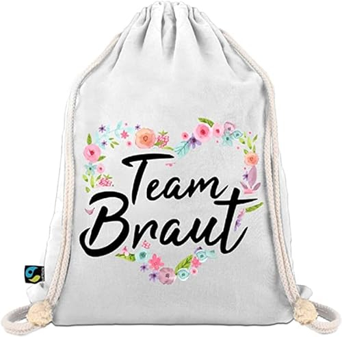 Shirtoo Turnbeutel Junggesellinnenabschied: Blumen Team Braut