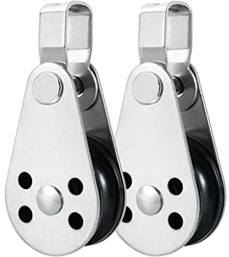 2x Edelstahl Φ 26 mm Seilrolle Umlenkrolle Bootszubehör für 2-8mm Seil, Korrosionsbeständig