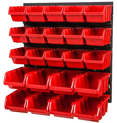 Lagersystem 386 x 390 mm Stapelboxen Wandregal Box Sichtlagerkästen Schüttenregal Lagersystem 23 Boxen