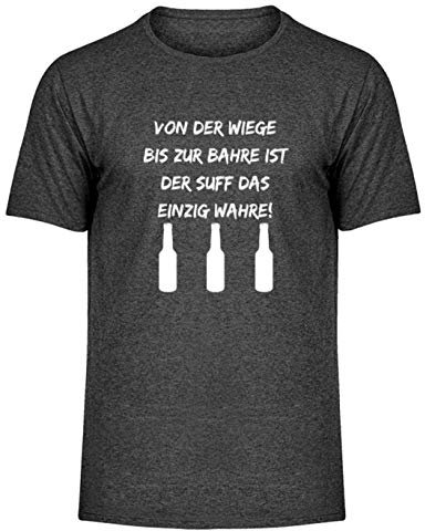 Ist der Ruf erst ruiniert, säuft es Sich völlig ungeniert - Herren Melange Shirt -XL-Dunkelgrau Meliert