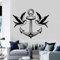 Wandaufkleber Wandtattoo Vögel Schwalbe Anker Meer Nautisch Marine Stil Wohnzimmer Schlafzimmer Badezimmer Wohnkultur Vinyl Aufkleber Wandbild 42x51cm
