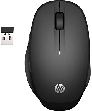 HP 300 - Ratón Inalámbrico en Modo Dual (Sensor óptico, Bluetooth, Conexión inalámbrica, Windows, MacOs) Negro