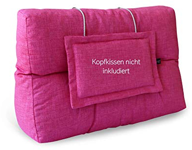 LILENO HOME Palettenkissen Set Pink - Rücken- / Seitenkissen 60x40x10/20 cm - Polster für Europaletten - Palettenkissen Outdoor als Sitzkissen für Palettenmöbel