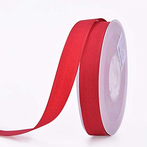 Ruban granulé à bord gros-grain en polyester 9 16 19 25 38 mm et 3/8 5/8 3/4 1 1-1/2 pouces Rubans imprimés 100 mètres Nœuds, écarlate 260,9 mm