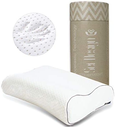 sei Design Seitenschläferkissen VISCO Kissen, orthopädisches Nackenstützkissen | Thermoregulierender Bezug | Viscoelastischer Memory-Schaum Kopfkissen | Nackenkissen | Memory Foam Pillow 54x40x11/9 cm