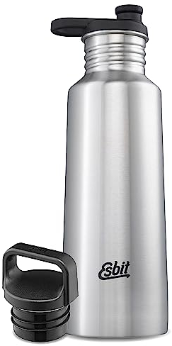 Esbit Sportflasche Pictor - Trinkflasche 750 ml in Edelstahl - mit Sport- und Loop Verschluss - aus Edelstahl