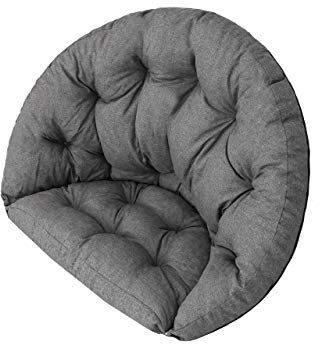 PillowPrim Kissen für Hängesessel Outdoor – Sitzkissen Hollywoodschaukel – Für Gartenliebhaber – Waschbar & Komfort – 2-teiliges – Graphit