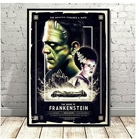 RUIYANMQ 1000 Piece Puzzle Frankenstein Universal Monsters Horror Movie Movie Poster Family Games For Adults Kids Games Educational Toys Px288Yk