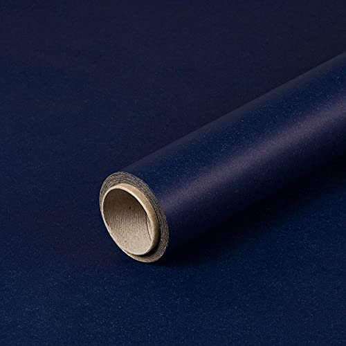Papier cadeau bleu foncé uni papier anniversaire papier kraft 0.70x10m