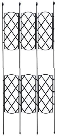 NZXVSE Lot de 6 supports de treillis de jardin, cadre de support pliable en treillis métallique pour rosiers, plantes grimpantes