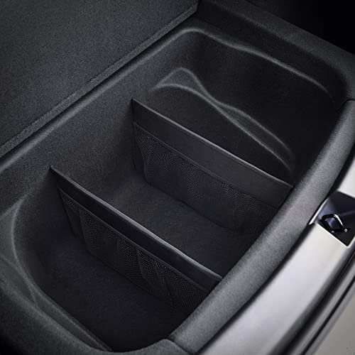 KMMOTORS Rear Trunk Organizer Compatible for Tesla model Y, Model 3 – Trunk(rear) Divide the Organizer Storage with Mesh Pocket Dividers –(set of 2 dividers)…
