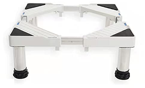 Waschmaschinensockel,Waschmaschinen Untergestell,KüHlschrank Podest Gestell 4 Beine Einstellbare Breite 50-75cm,Edelstahl BäRenlast 350 Kg Rutschfester Rahmen (Füßen Höhe 10cm)