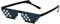 IRYNA Coole Brille, schwarze Thug Life-Sonnenbrille, Unisex, lustige Brille, 8-Bit-Pixel-Mosaik-Brille, UV-Schutz, Gamer-Sonnenbrille, Partybrille für Erwachsene und Kinder, 1 Stück