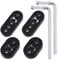 Mardatt 6 Pcs 2/4 Holes Exhaust Hanger Rubber Muffler Hanger with 90 Degree Exhaust Hanger Rod, Insulator Muffler Bracket Mount for Car Truck Jeep