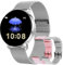 Smartwatch Damen, Fitness Tracker Herren mit Blutdruckmessung Fitness Armbanduhr mit Pulsuhr Schlafmonitor IP67 Wasserdicht Sportuhr Schrittzähler für Android und iOS (Silber)