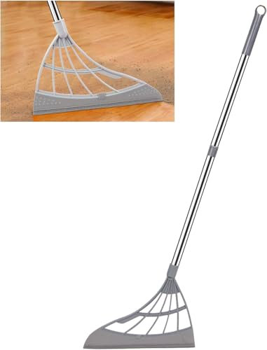 Escoba mágica multifunción, Escoba de Silicona de Longitud Ajustable, Escoba de Silicona para raspado de Agua, Limpiador de fregona de Silicona para el hogar para Azulejos, limpiaparabrisas, Piso