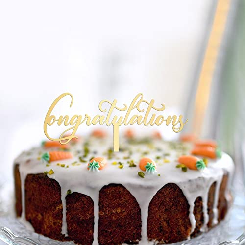 Congratulations Graduate Cake Topper Class Of 2022 For Congrats Grad 2022 Party Supplies Graduation Gifts For Brother/Sister Grad Hat Personalised Mirror Gold Cake Topper