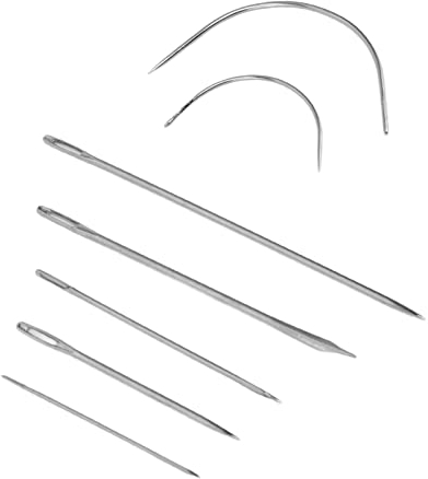 Kit de Agujas de Coser, 70 Piezas, 7 Tipos, Agujas de Acero al Carbono para Cuero, Tapicería, Alfombras, 3,3-9 cm