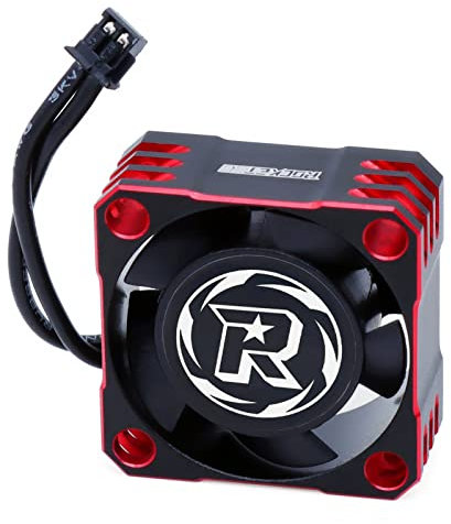 Surpass Rocket 25mm Alumimium Motor Cooling Fan 32000RPM Preventing Heat Fan for 1/10, 1/8, 1/12 Scale RC Car Turbo ESC 540 Brushless Motor Red