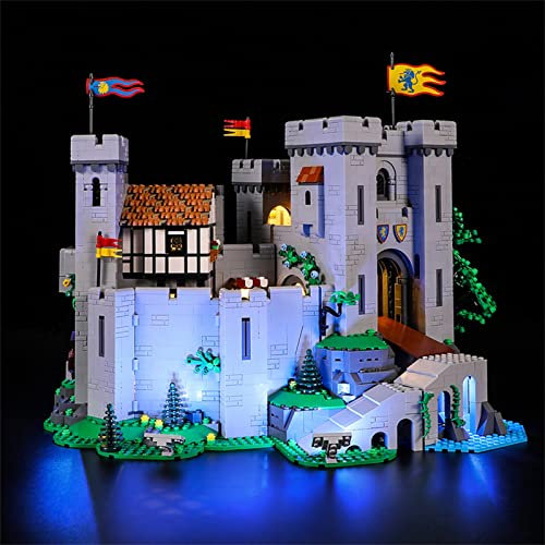 GEAMENT LED Licht-Set Kompatibel mit Lego Burg der Löwenritter (Lion Knight's Castle) - Beleuchtungsset für Creator 10305 Baumodell (Modell-Set Nicht enthalten)