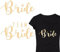 BHGT 8 Stück JGA Bügelbilder Deko JGA Accessoires Frauen 1 Bride + 7 Team Bride Bügelbild Rosegold Braut Bilder zum Aufbügeln für Junggesellinnenabschied Hochzeit
