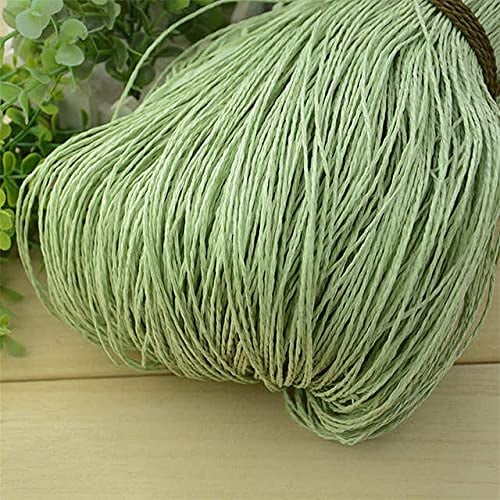 600 Meter 500g Natural Raffia Straw Yarn for Hand Knit Crochet Summer Hat Handbag Cushion Baskets Knitting Material DIY Craft