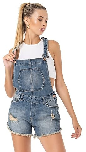 Redbridge Salopette da donna in denim, Blu, 27W