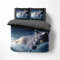Bettbezug Set 135x200cm Katze Bettwäsche Set Niedliche Graue Tierkatze Kinder 3 Teilig Mikrofaser Wendebettwäsche Bettdeckenbezug Mit Reißverschluss und 2 Kissenbezug 80x80cm